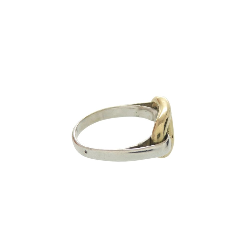 Hermes Chaine D'Ancre 925 Sterling Silver 750 Gold Vintage Cursiv Ring — view 4