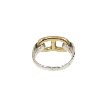 Hermes Chaine D'Ancre 925 Sterling Silver 750 Gold Vintage Cursiv Ring — view 2
