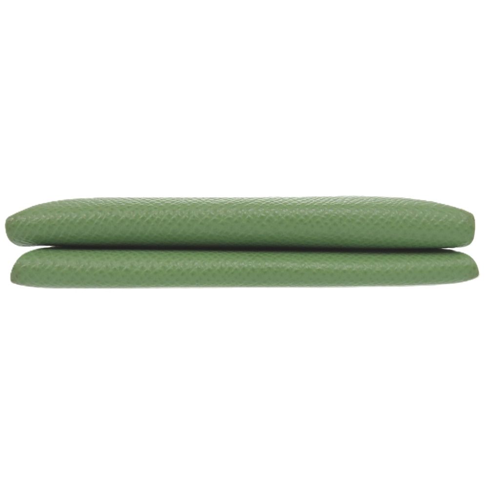 Hermes Calvi Duo Veau Epsom Vert Cricket Coin Case Wallet Green — view 5