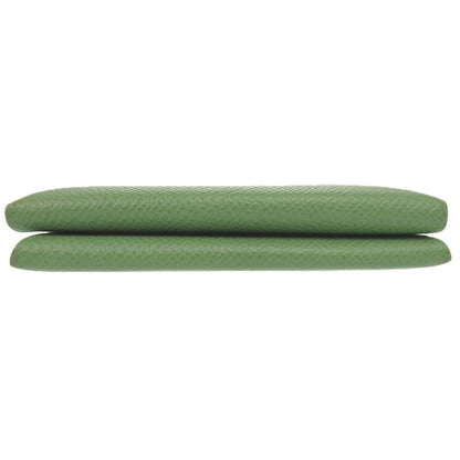 Hermes Calvi Duo Veau Epsom Vert Cricket Coin Case Wallet Green — view 5