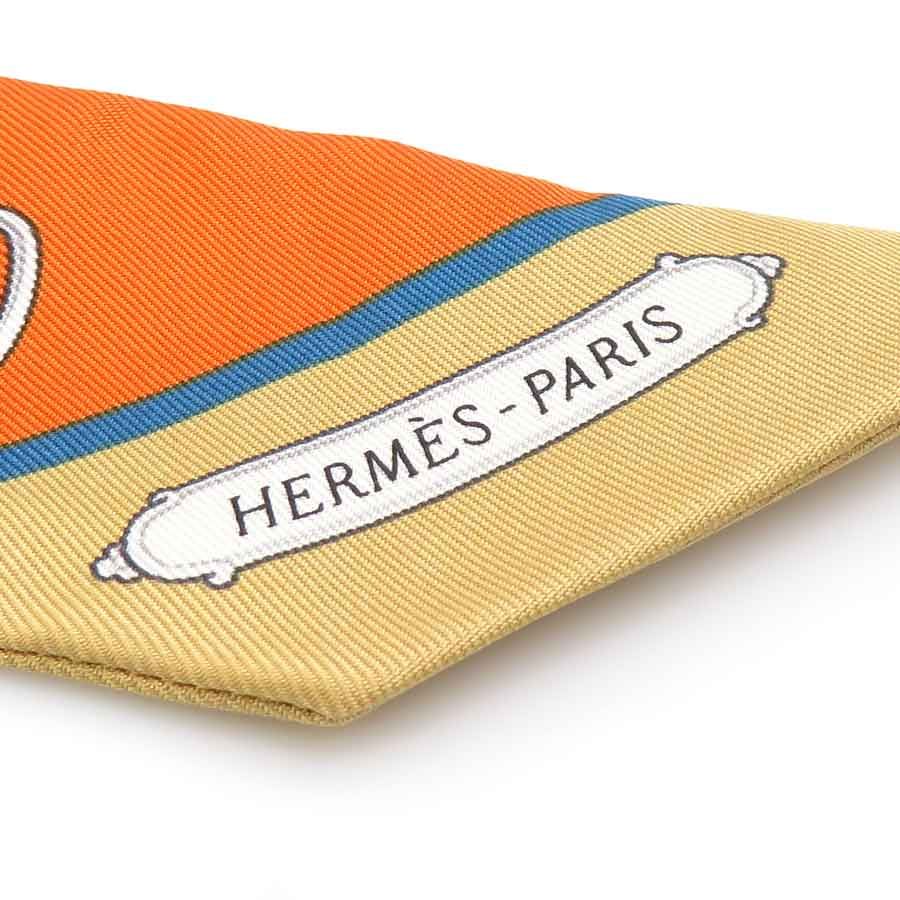 Hermes Scarf Twilly Scarves Orange — view 7