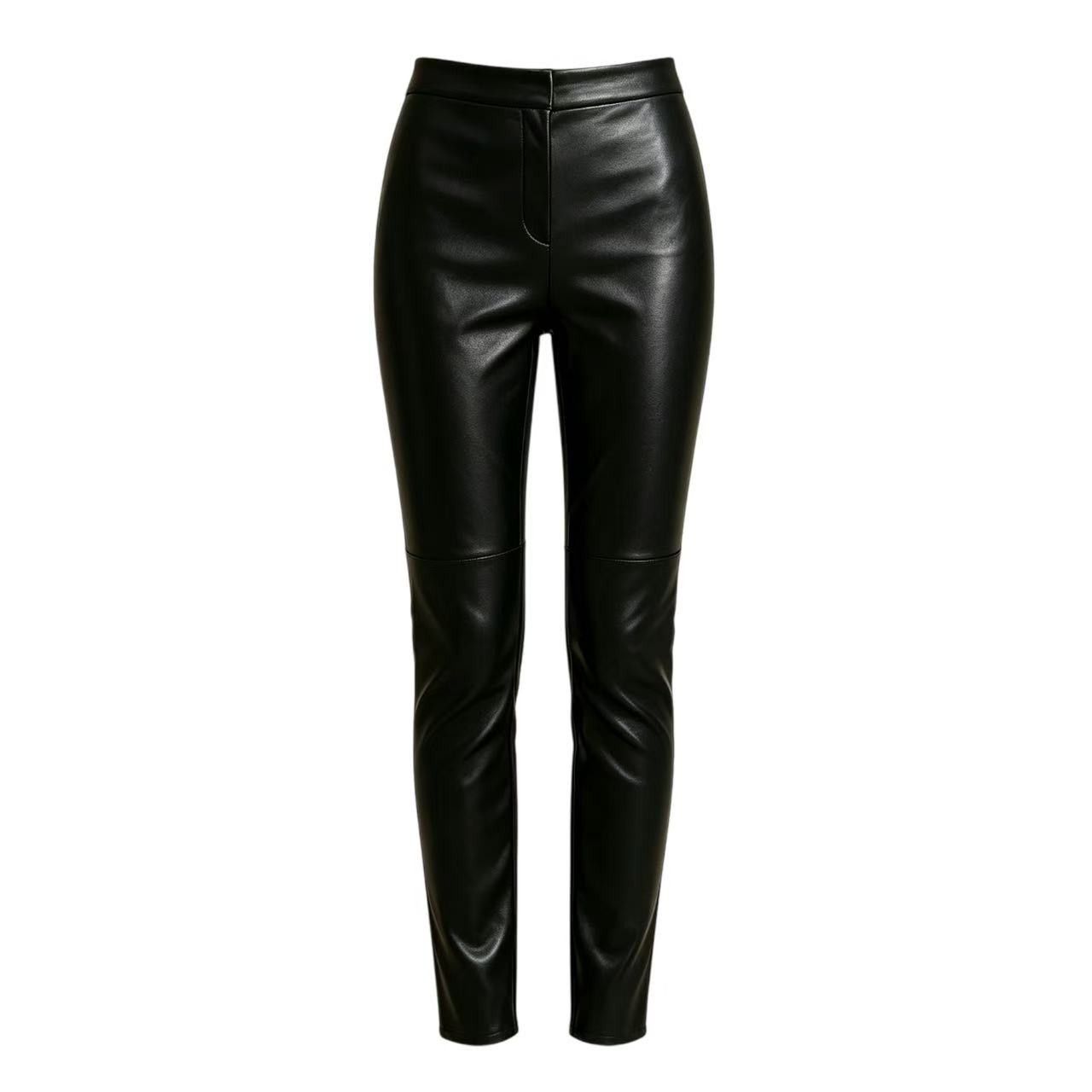 Fendi Pants Leather Black 44