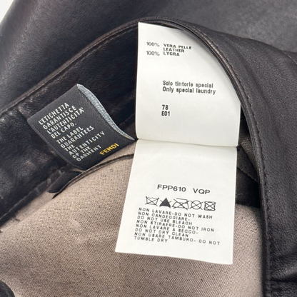 Fendi Pants Leather Black 44 — view 5