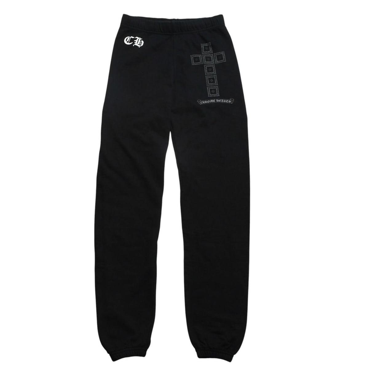 Chrome Hearts Framed Cross Sweatpants CH Logo Vintage English Scroll Label