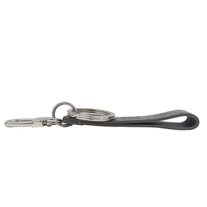 Louis Vuitton Key Holder Monogram Shadow Leather Key Dragonne Gray Key Charm — view 3