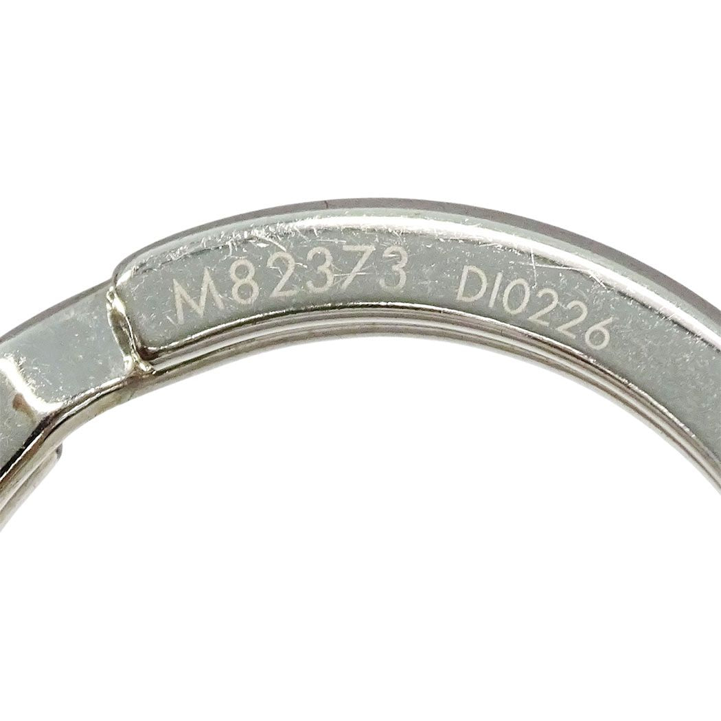 Louis Vuitton Key Holder Monogram Shadow Leather Key Dragonne Gray Key Charm — view 4