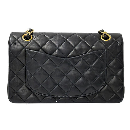 Chanel Quilted 25 Shoulder Bag Lambskin Black Gold Double Flap Chain — view 2