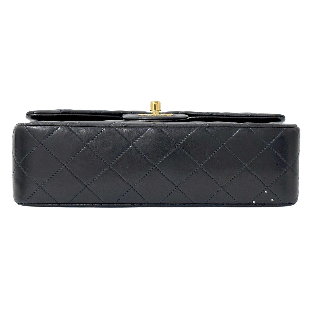 Chanel Quilted 25 Shoulder Bag Lambskin Black Gold Double Flap Chain — view 3
