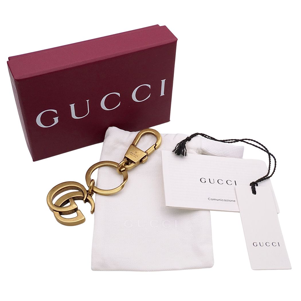 Gucci Key Holder GG Marmont Gold Bag Charm Key Ring — view 6