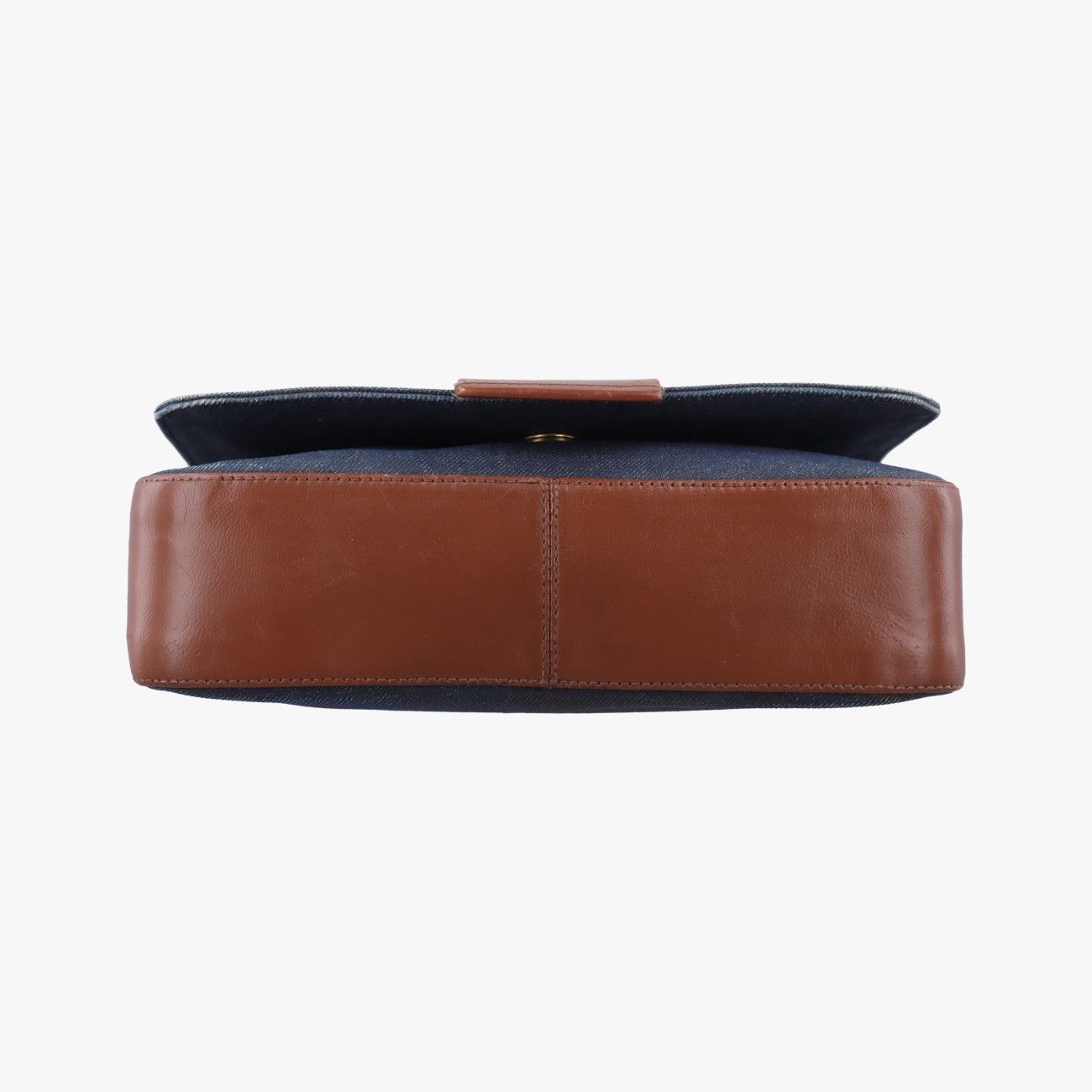 Dior Street Chic Brown Blue Canvas Leather Shoulder — view 3