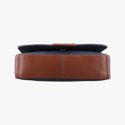 Dior Street Chic Brown Blue Canvas Leather Shoulder — view 3