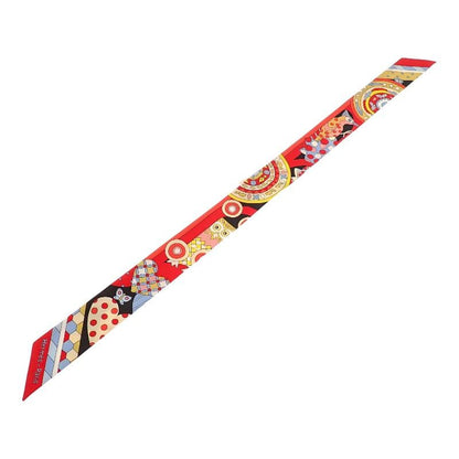 Hermes Twilly les Murmures de la Foret 08 Scarf Silk Red — view 3