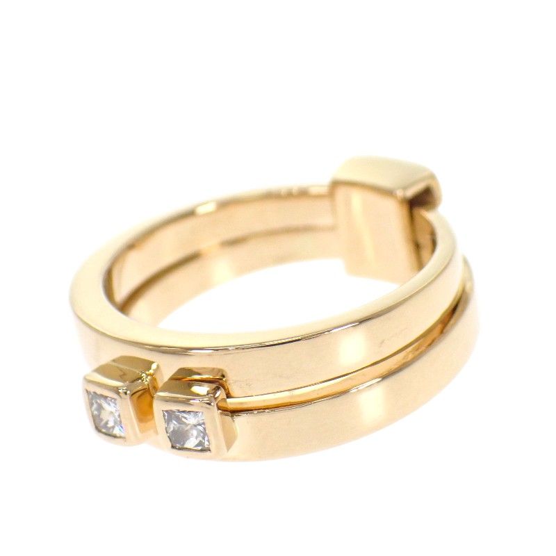 Hermes Double Strand Vintage Ring 18K Diamond 50 — view 4
