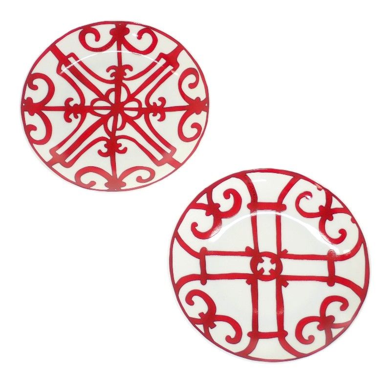 Hermes Guadalquivir Bread Plate No5 No6 Set of 2 Tableware Ceramic Kitchen — view 2