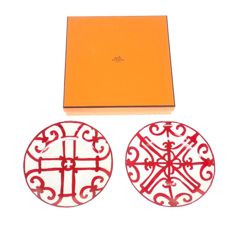 Hermes Guadalquivir Bread Plate No5 No6 Set of 2 Tableware Ceramic Kitchen
