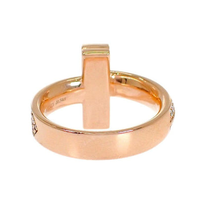 Tiffany & Co T One Actual Ring 18K Gold Rose Diamond — view 6