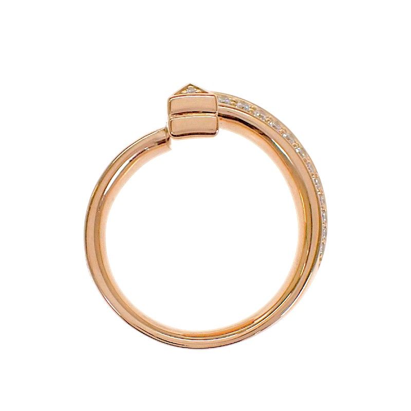 Tiffany & Co T One Actual Ring 18K Gold Rose Diamond — view 7
