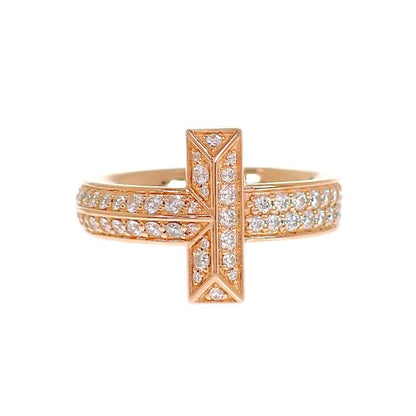 Tiffany & Co T One Actual Ring 18K Gold Rose Diamond — view 3