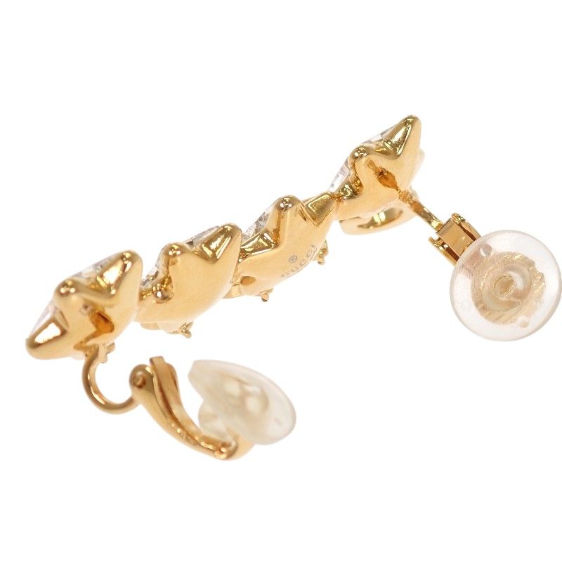 Gucci Script Logo Single Earring Included Gold Plated Star — view 8