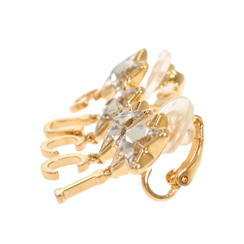 Gucci Script Logo Single Earring Included Gold Plated Star — view 7
