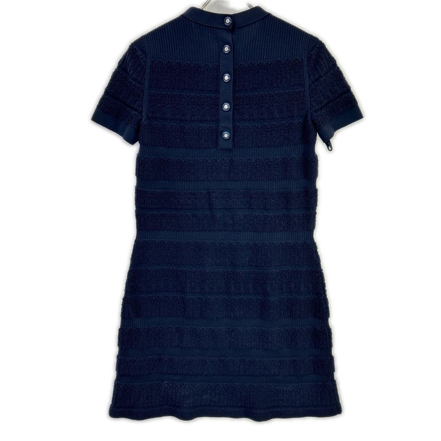 Chanel Navy Pile CC Logo Button Tosuri Bu Dress — view 2