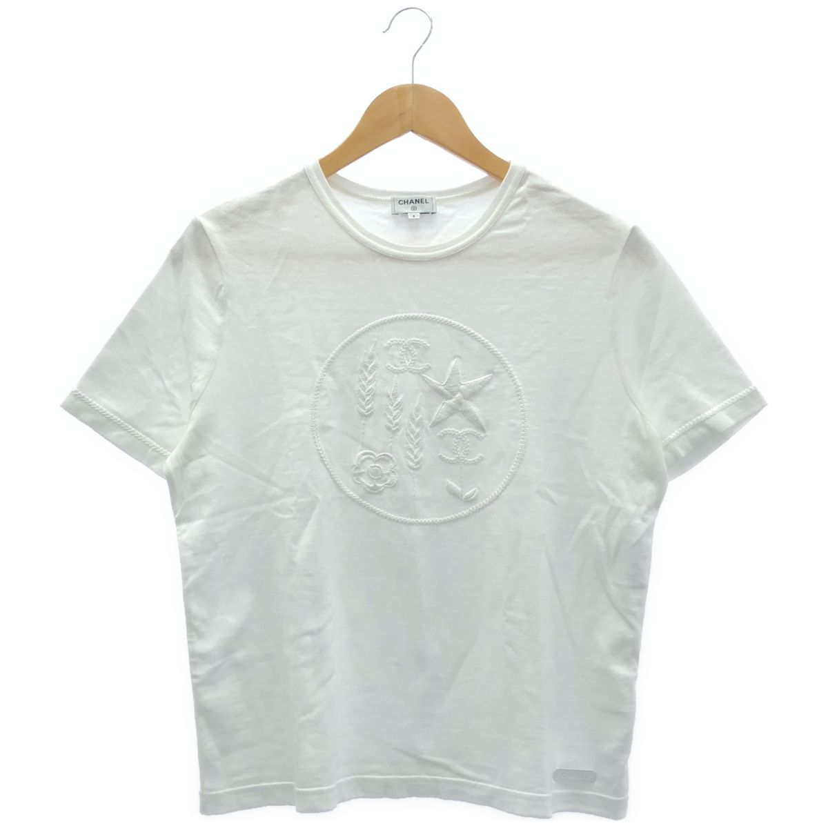 Chanel White Embroidery Shirt