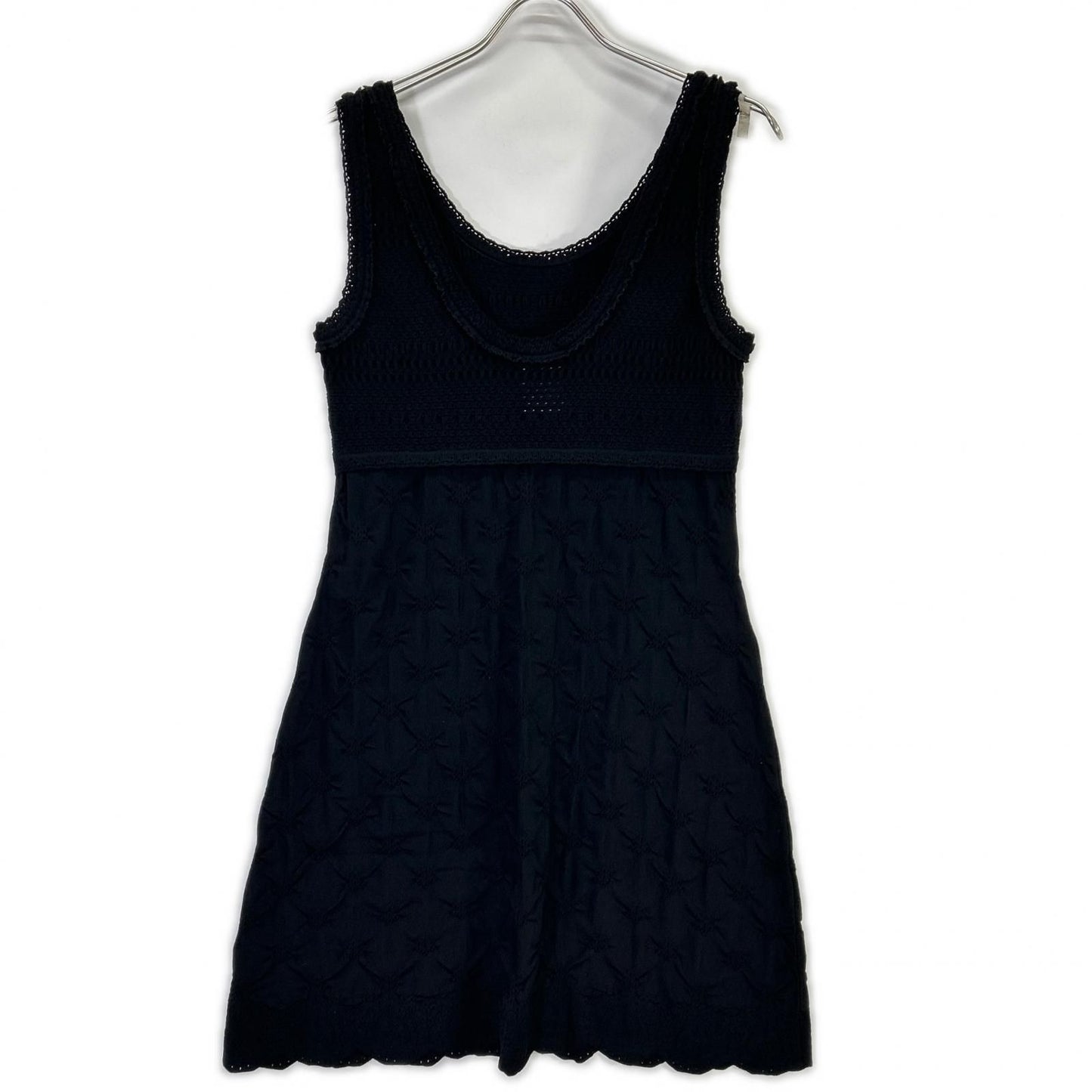 Chanel CC Buckle Sleeveless Knit Dress 42 — view 2