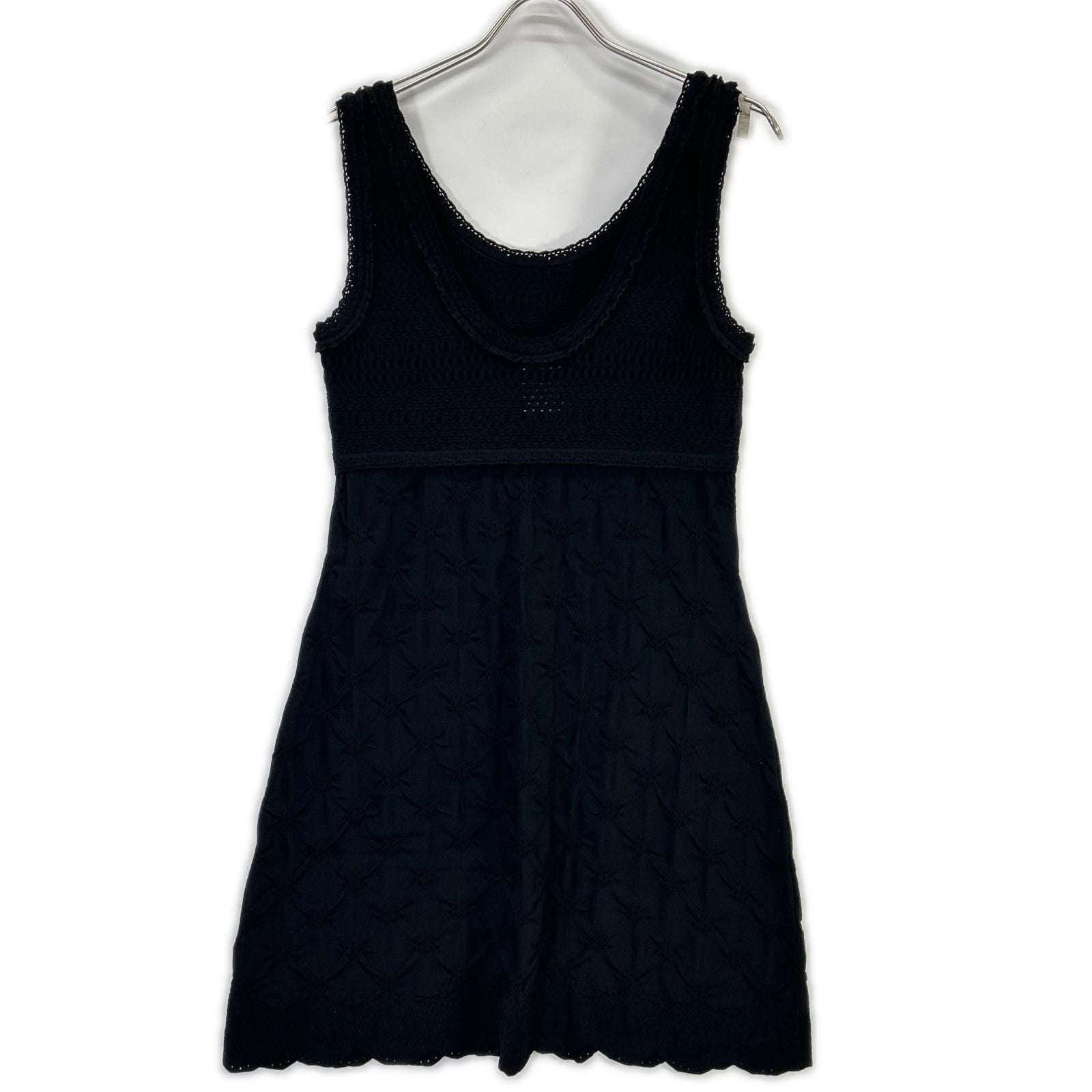 Chanel CC Buckle Sleeveless Knit Dress 42 — view 2