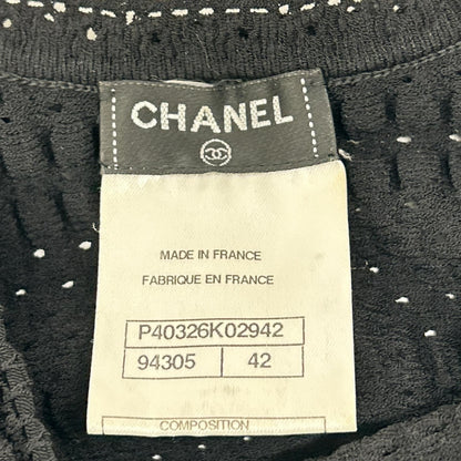 Chanel CC Buckle Sleeveless Knit Dress 42 — view 3