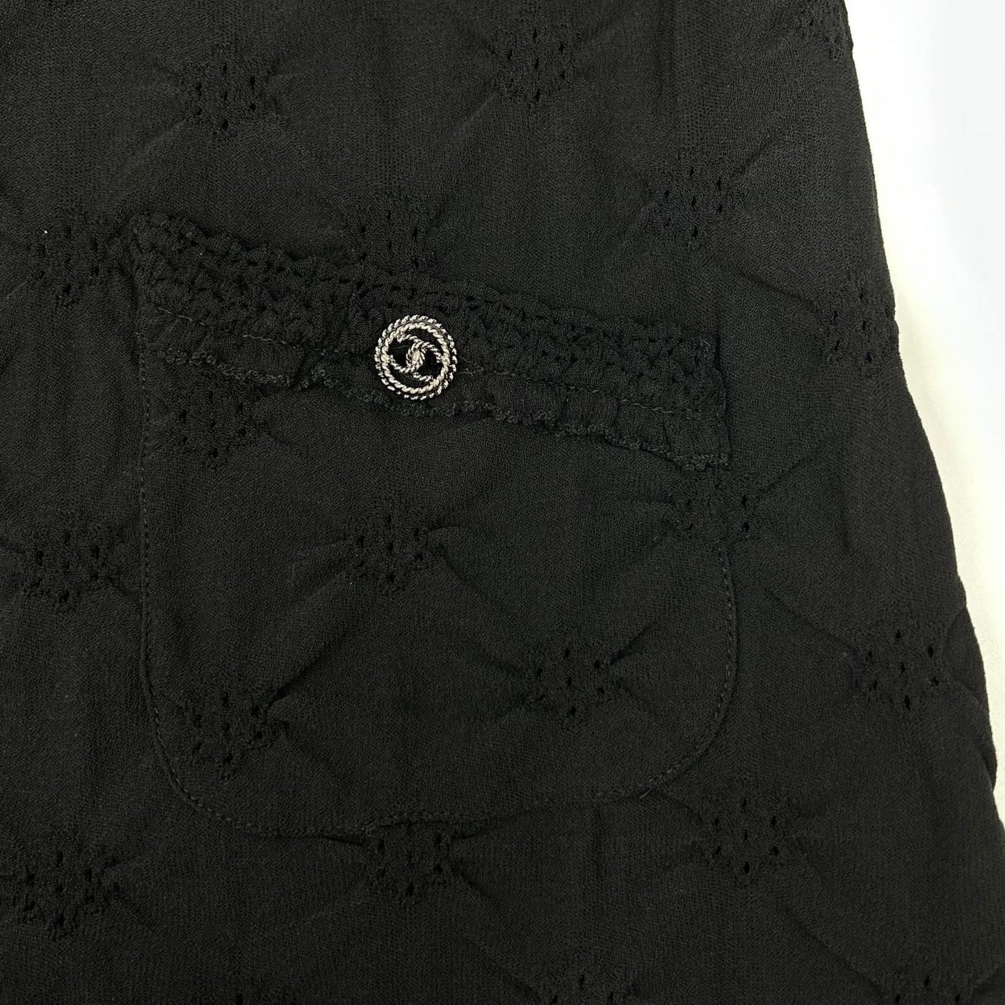 Chanel CC Buckle Sleeveless Knit Dress 42 — view 7