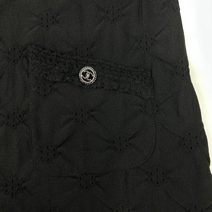 Chanel CC Buckle Sleeveless Knit Dress 42 — view 7