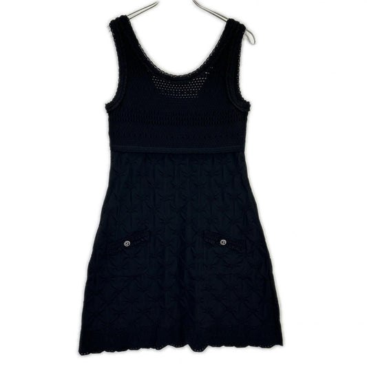 Chanel CC Buckle Sleeveless Knit Dress 42