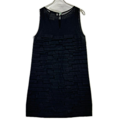 Chanel Linen Mixed Ruffle Knit Dress 42 — view 2