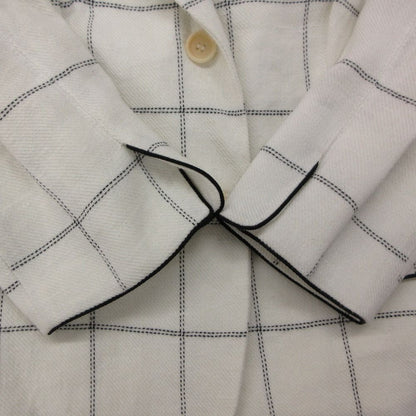 Max Mara Maxma Tailored Jacket Linen Blazer Stitch Outer White — view 8