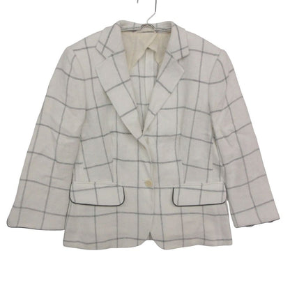 Max Mara Maxma Tailored Jacket Linen Blazer Stitch Outer White