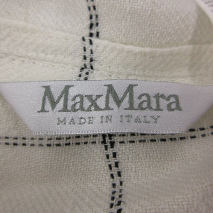 Max Mara Maxma Tailored Jacket Linen Blazer Stitch Outer White — view 4
