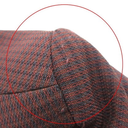 Prada Tailored Jacket Plaid Pattern Face Blazer Outer Brown — view 9