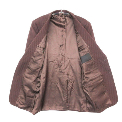 Prada Tailored Jacket Plaid Pattern Face Blazer Outer Brown — view 3