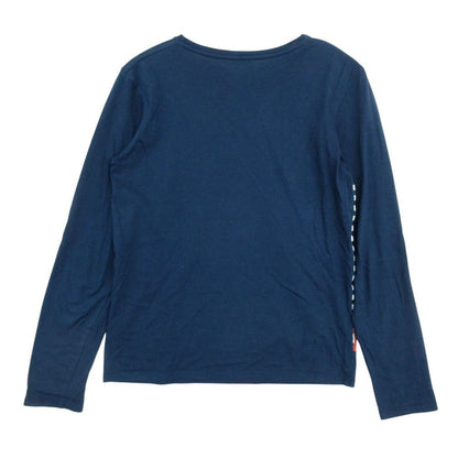 Gucci Long Sleeve T-Shirt Long T Wolf Logo Border Pattern Top Navy 12 — view 2