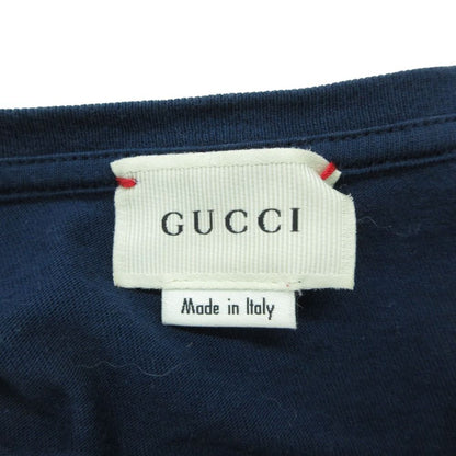 Gucci Long Sleeve T-Shirt Long T Wolf Logo Border Pattern Top Navy 12 — view 5