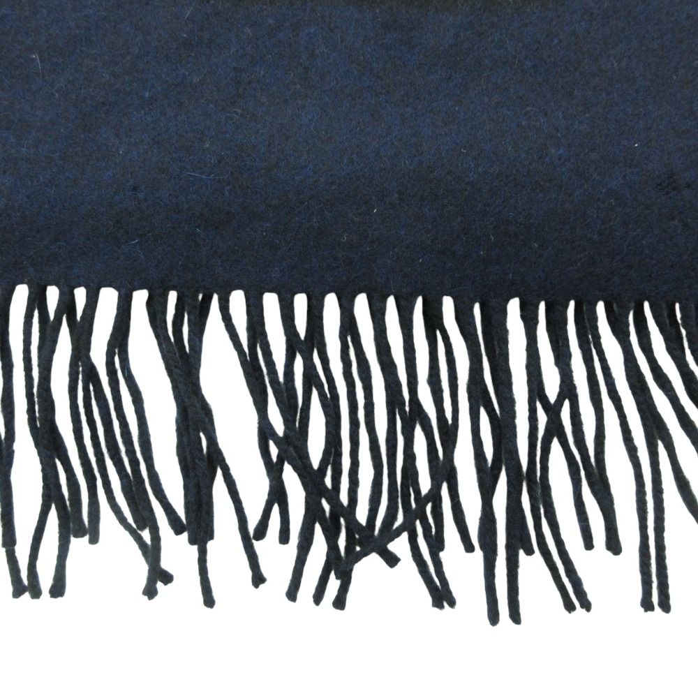Louis Vuitton Scarf Cashmere Large Shawl Box Logo Line Fringe Black — view 4