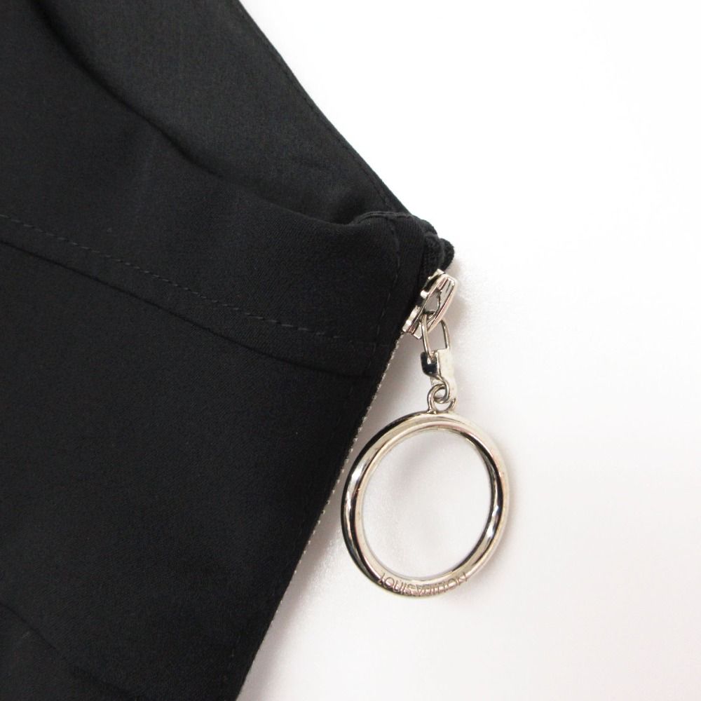 Louis Vuitton Dress Bicolor Halter Neck Sleeveless Asymmetric Long Black — view 5