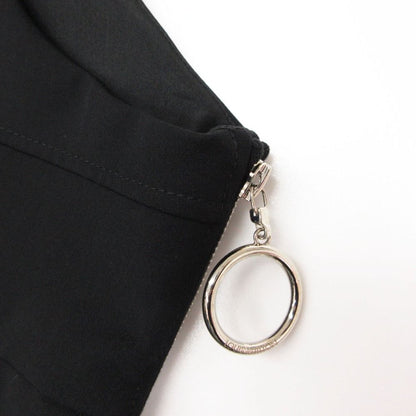 Louis Vuitton Dress Bicolor Halter Neck Sleeveless Asymmetric Long Black — view 5