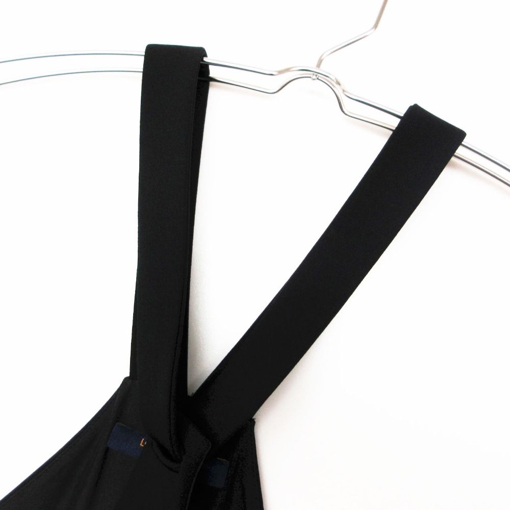 Louis Vuitton Dress Bicolor Halter Neck Sleeveless Asymmetric Long Black — view 6