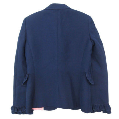 Gucci Tailored Jacket Interlocking Pearl Button Blazer Outer Navy — view 2