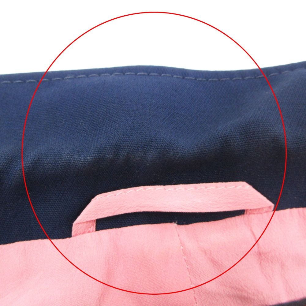 Gucci Tailored Jacket Interlocking Pearl Button Blazer Outer Navy — view 8