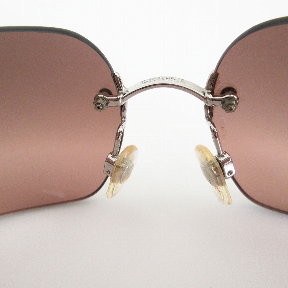 Chanel Sunglasses Rimless CC Logo Eyewear 52 Brown — view 5