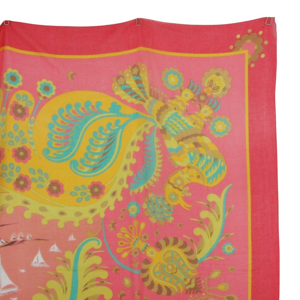 Hermes Scarf Pareo Large Shawl Interior Multicolor Skirt — view 5