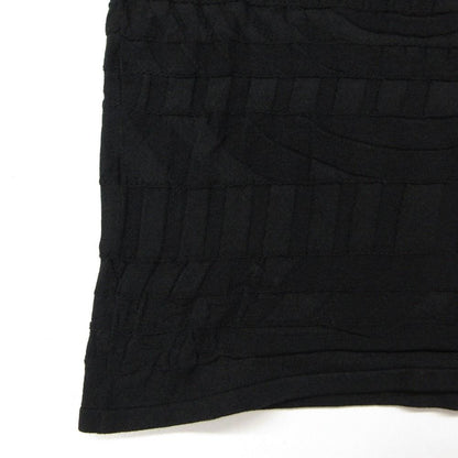 Hermes Top Knit Short Sleeve Silk Cotton Jacquard Embroidery Top Black Sweater — view 7