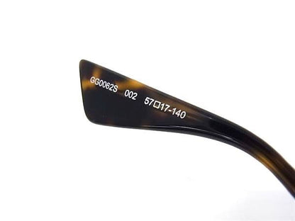 Gucci Sunglasses Aviator Silver Brown Metal Acetate Teardrop Tortoiseshell — view 4